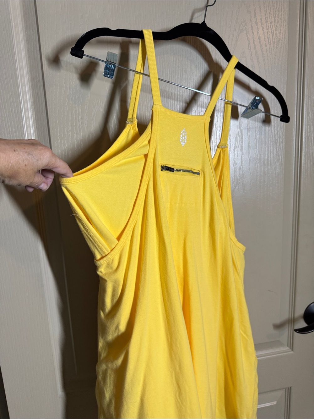 Women’s Yellow Sleeveless Tank Top Shorts Dress Romper with Pockets Size M - Picture 6 of 10